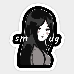 Sticking out Tongue Smug Face Manga Girl Sticker